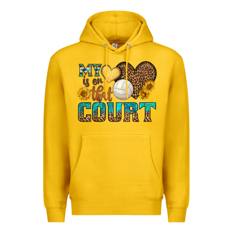My Heart Is On That Court Premium Hoodie by HRA Design Shop | Teevron