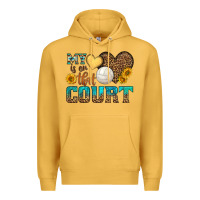 Mustard my heart is on that court Premium Hoodie - HRA Design Shop