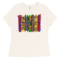 Bone mardi gras crawfish cake and mask with leopar and fleur de lis brushst Ladies Tee - Artiststas