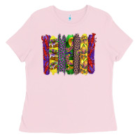 Bubblegum Pink mardi gras crawfish cake and mask with leopar and fleur de lis brushst Ladies Tee - Artiststas