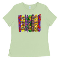 Matcha mardi gras crawfish cake and mask with leopar and fleur de lis brushst Ladies Tee - Artiststas