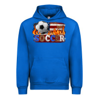 Cobalt western american flag soccer Urban Hoodie - HRA Design Shop
