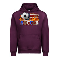 Mauve Wine western american flag soccer Urban Hoodie - HRA Design Shop