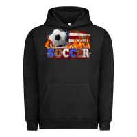 Pigment Black western american flag soccer Urban Hoodie - HRA Design Shop