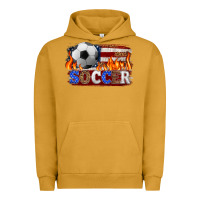 Pigment Peanut Butter western american flag soccer Urban Hoodie - HRA Design Shop