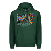 Sports Green love autism Premium Hoodie - SublimationCraftShop