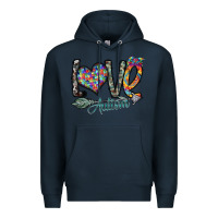 Navy love autism Premium Hoodie - SublimationCraftShop