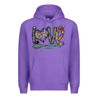 Purple love autism Premium Hoodie - SublimationCraftShop