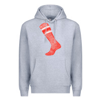 Heather Grey red sock fa element 2 Premium Hoodie - FaDigitalArtStudio