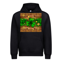 Black St. Patrick's Day shamrock leopard Urban Hoodie - Neo Western