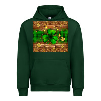 Forest Green St. Patrick's Day shamrock leopard Urban Hoodie - Neo Western