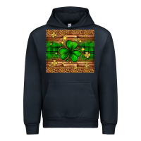 Navy St. Patrick's Day shamrock leopard Urban Hoodie - Neo Western