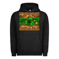 Pigment Black St. Patrick's Day shamrock leopard Urban Hoodie - Neo Western