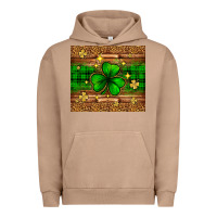 Pigment Burro St. Patrick's Day shamrock leopard Urban Hoodie - Neo Western
