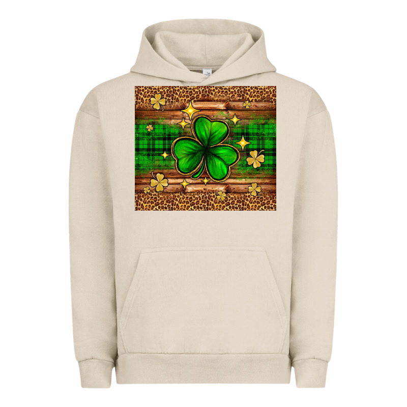 St. Patrick's Day Shamrock Leopard Urban Hoodie by Neo Western | Teevron