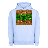 Pigment Grape Ice St. Patrick's Day shamrock leopard Urban Hoodie - Neo Western