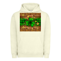 Pigment Pistachio St. Patrick's Day shamrock leopard Urban Hoodie - Neo Western
