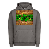 Pigment Tornado St. Patrick's Day shamrock leopard Urban Hoodie - Neo Western