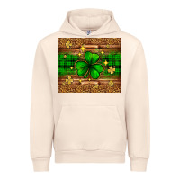 Sandshell St. Patrick's Day shamrock leopard Urban Hoodie - Neo Western