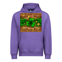 Tulip St. Patrick's Day shamrock leopard Urban Hoodie - Neo Western