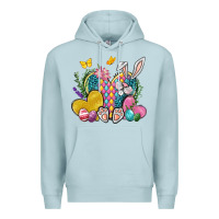 Blue Mist Easter Heart Easter Day Premium Hoodie - Neo Western