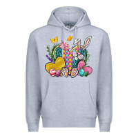 Heather Grey Easter Heart Easter Day Premium Hoodie - Neo Western