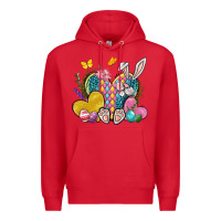 Red Easter Heart Easter Day Premium Hoodie - Neo Western