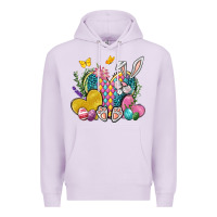 Lilac Easter Heart Easter Day Premium Hoodie - Neo Western