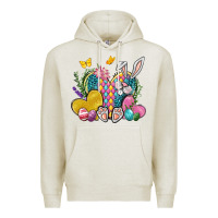 Oatmeal Heather Easter Heart Easter Day Premium Hoodie - Neo Western