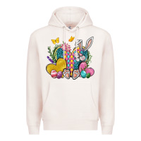 Pale Pink Easter Heart Easter Day Premium Hoodie - Neo Western