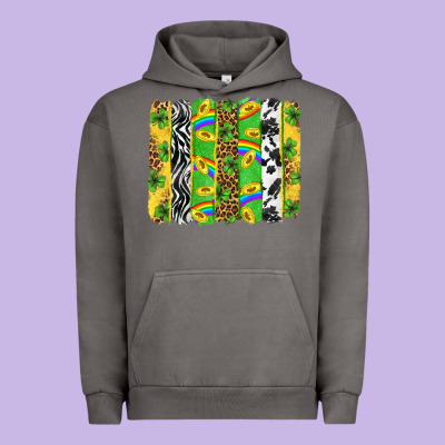St. Patrick's Day Brushstrokes Urban Hoodie Designed By Neo Western