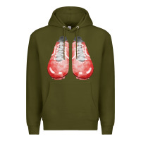 Army Green red cleats fa element 3 Premium Hoodie - FaDigitalArtStudio