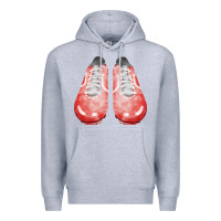 Heather Grey red cleats fa element 3 Premium Hoodie - FaDigitalArtStudio