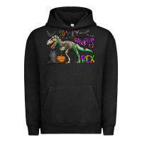 Pigment Black spooky saurus rex Urban Hoodie - CowhideDigitalArt