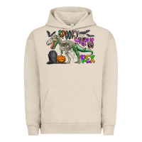Pigment French Oak spooky saurus rex Urban Hoodie - CowhideDigitalArt