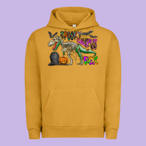 Spooky Saurus Rex Urban Hoodie Designed By Cowhidedigitalart