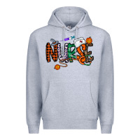 Heather Grey nurse halloween Premium Hoodie - CowhideDigitalArt