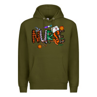 Army Green nurse halloween Premium Hoodie - CowhideDigitalArt