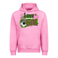Fuchsia Pink love my girl soccer Urban Hoodie - HRA Design Shop