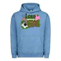 Pigment Pebble Blue love my girl soccer Urban Hoodie - HRA Design Shop