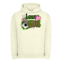 Pigment Pistachio love my girl soccer Urban Hoodie - HRA Design Shop