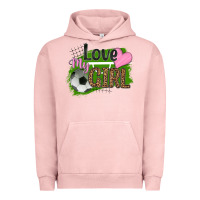 Pigment Salmon love my girl soccer Urban Hoodie - HRA Design Shop