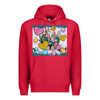 Cardinal Easter hearts Cowhide tumbler Easter Day Premium Hoodie - Neo Western
