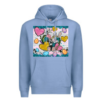 Colony Blue Easter hearts Cowhide tumbler Easter Day Premium Hoodie - Neo Western