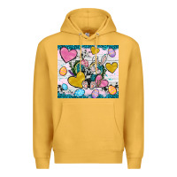 Mustard Easter hearts Cowhide tumbler Easter Day Premium Hoodie - Neo Western