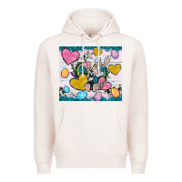 Pale Pink Easter hearts Cowhide tumbler Easter Day Premium Hoodie - Neo Western