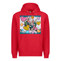 Red Easter hearts Cowhide tumbler Easter Day Premium Hoodie - Neo Western