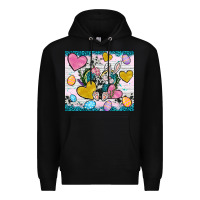 Black Easter hearts Cowhide tumbler Easter Day Premium Hoodie - Neo Western