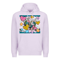 Lilac Easter hearts Cowhide tumbler Easter Day Premium Hoodie - Neo Western