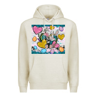 Oatmeal Heather Easter hearts Cowhide tumbler Easter Day Premium Hoodie - Neo Western